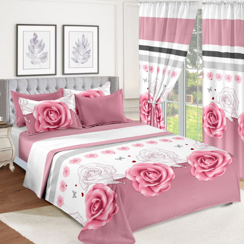 Pink Rose Bedding Set