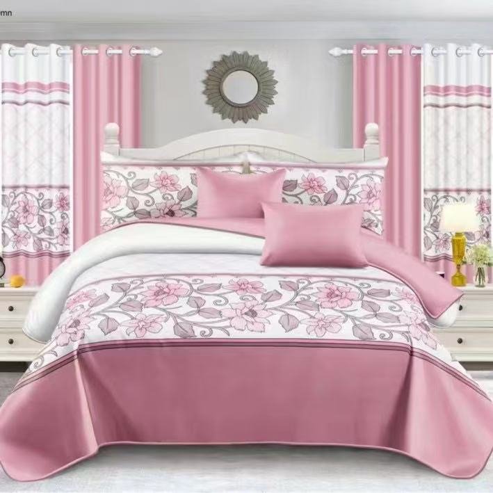 Pink & White  Bedding Set