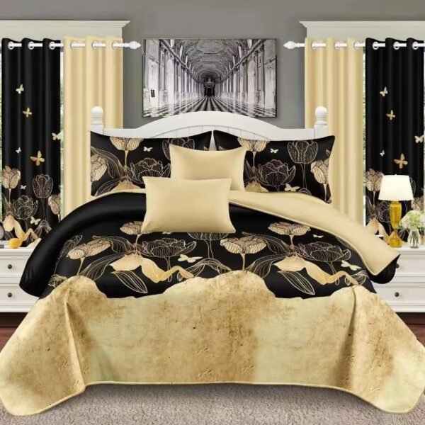 Black & Golden Bedding Set