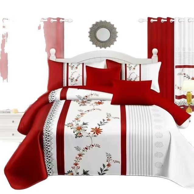 Red & White  Bedding Set