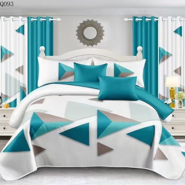 Green & White Bedding Set