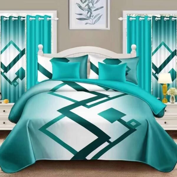 Green & Dark Green Bedding Set