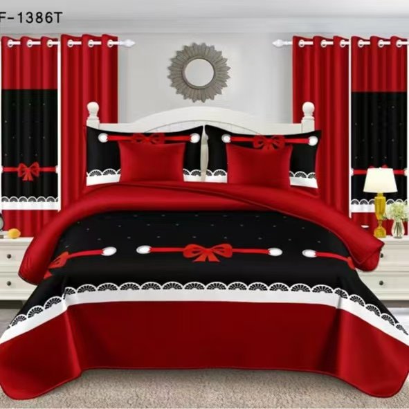 Red & Black Bedding Set