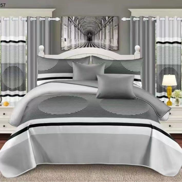 White & Gray Bedding Set