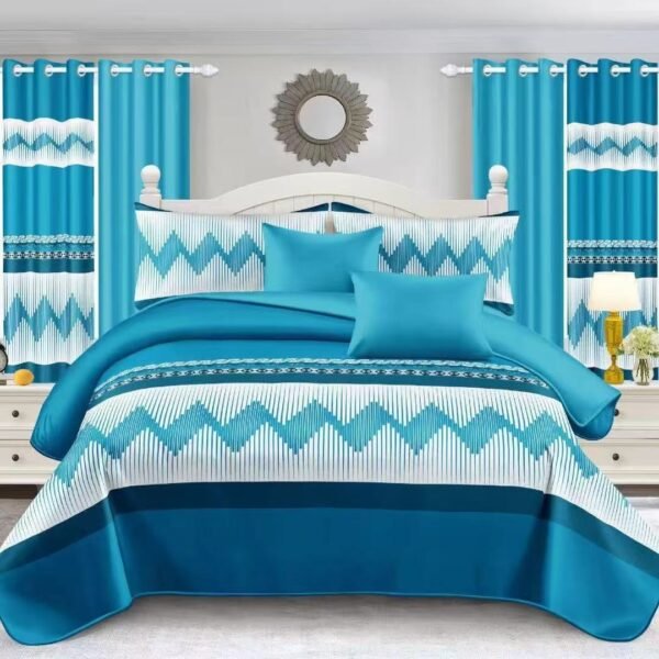 Blue & Dark Blue Bedding Set