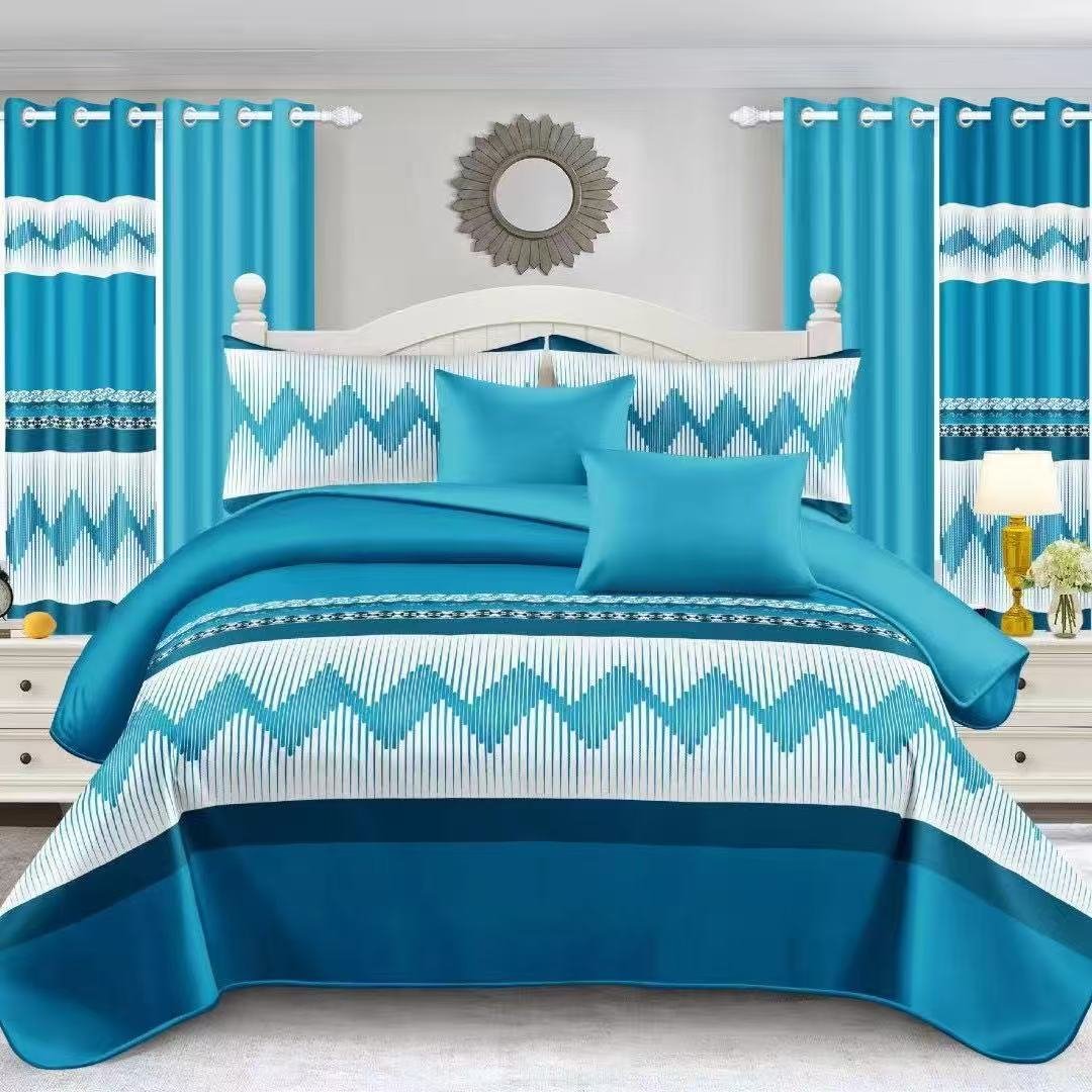 Blue & Dark Blue Bedding Set