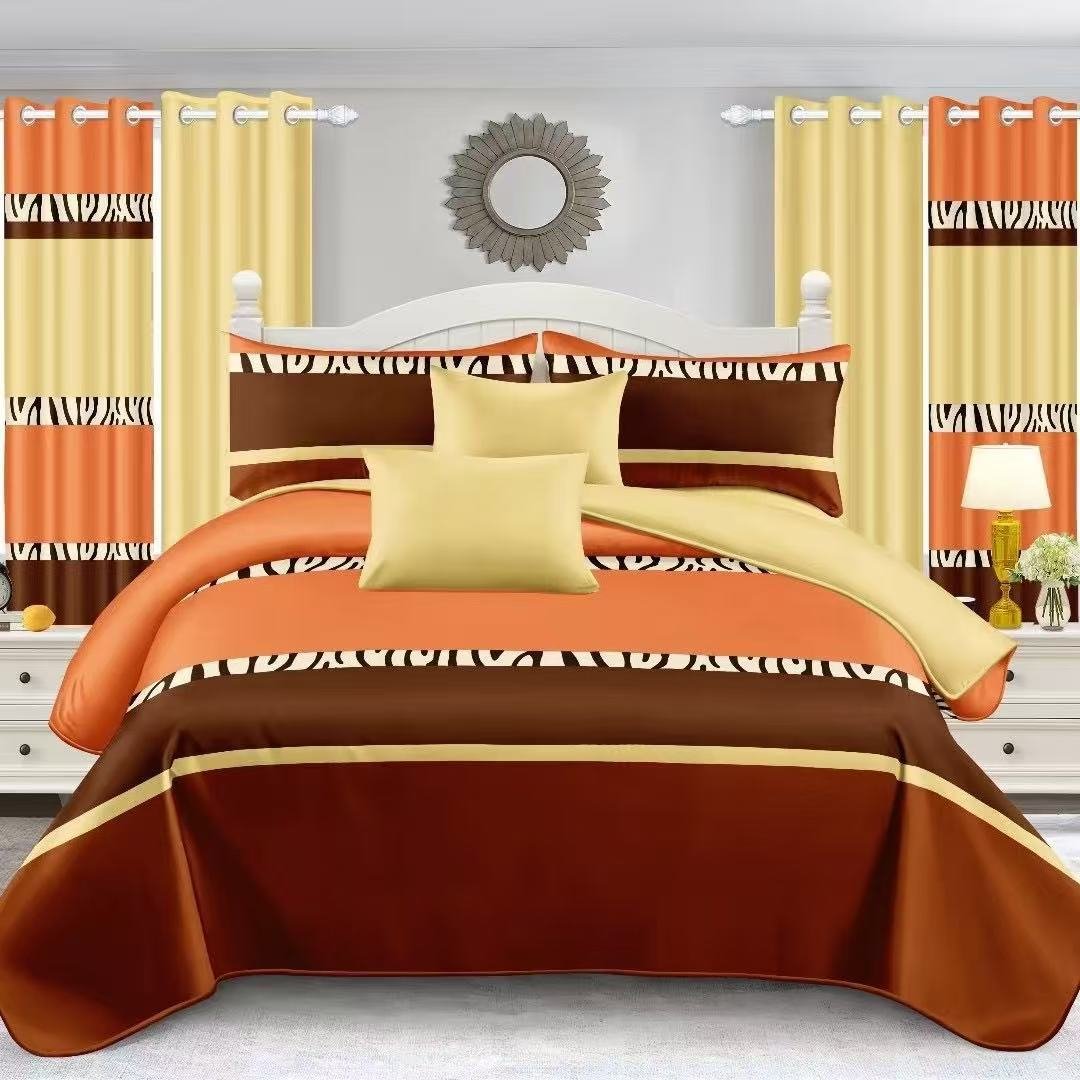 Orange, Yellow & Brown Bedding Set