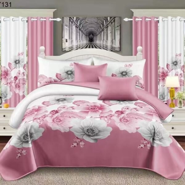 Pink & White Flower Bedding Set
