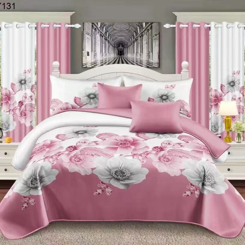 Pink & White Flower Bedding Set