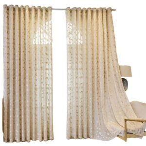 White Net Pattern Curtains